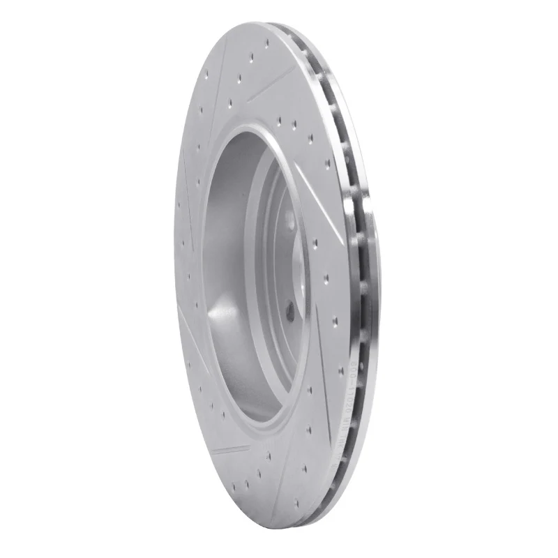 R1 10-13 Land Rover Range Rover Sport Rear Right Drilled & Slotted Silver Brake Rotor - Image 5