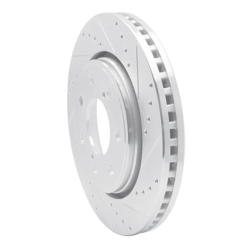 R1 10-14 Ford F-150 4WD Front Right Drilled & Slotted Silver Brake Rotor - Image 5