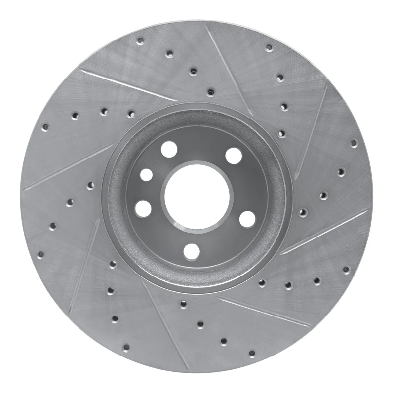R1 10-16 Volvo XC60 Front Left Drilled & Slotted Silver Brake Rotor - Image 4