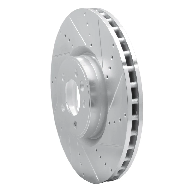 R1 10-17 Land Rover Range Rover Front Right Drilled & Slotted Silver Brake Rotor - Image 5