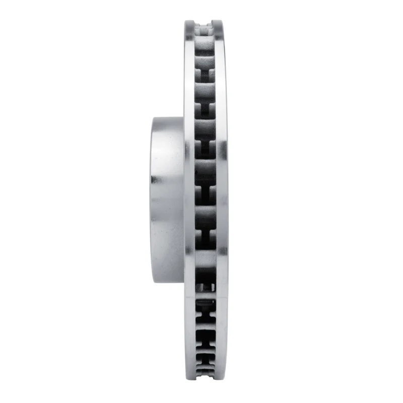 R1 10-24 Audi RS e-Tron GT Right Front Drilled & Slotted Silver Brake Rotor - Image 2