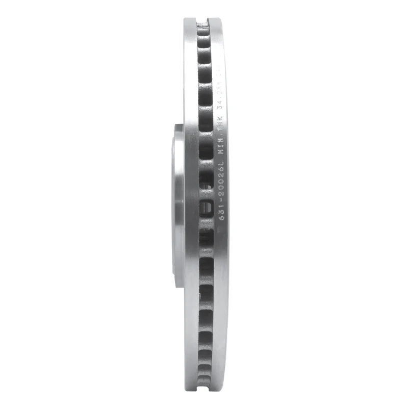 R1 10-24 Jaguar XF Front Left Drilled & Slotted Silver Brake Rotor - Image 3