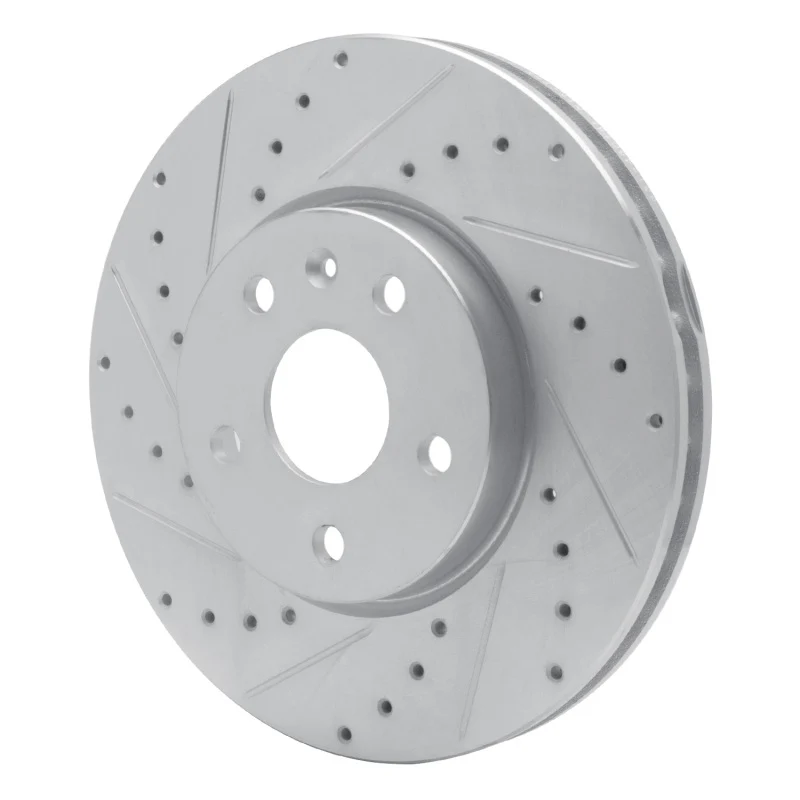 R1 10-25 Buick ALLURE Front Left Drilled & Slotted Silver Brake Rotor - Image 2