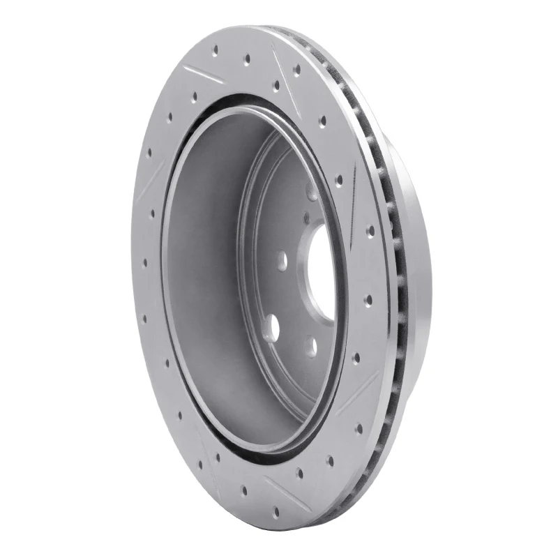 R1 10-25 Scion FR-S Rear Left Drilled & Slotted Silver Brake Rotor - Image 3