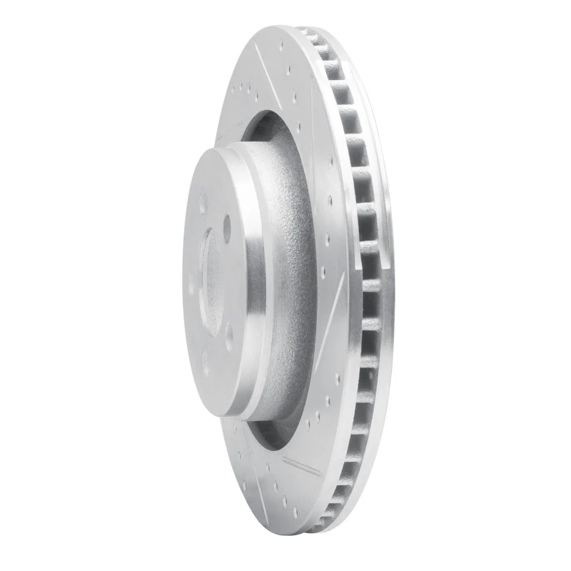 R1 11-12 Jeep Liberty Front Right Drilled & Slotted Silver Brake Rotor - Image 3