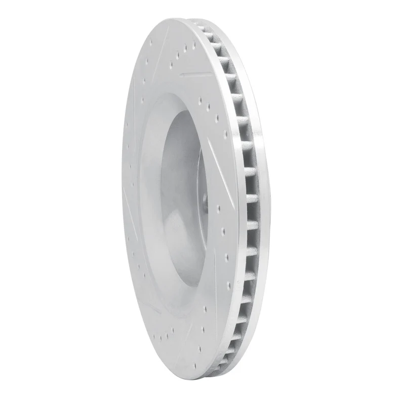 R1 11-12 Jeep Liberty Front Right Drilled & Slotted Silver Brake Rotor - Image 4