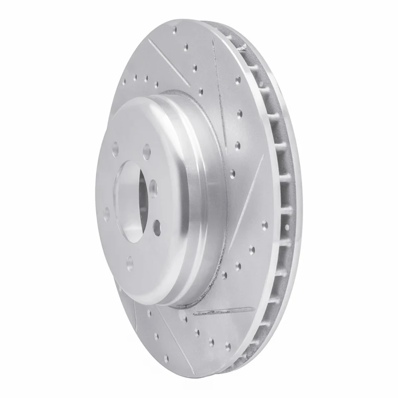 R1 11-16 BMW Z4 Front Right Drilled & Slotted Silver Brake Rotor - Image 5