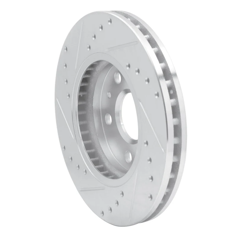 R1 11-16 Buick LaCrosse Front Right Drilled & Slotted Silver Brake Rotor - Image 4