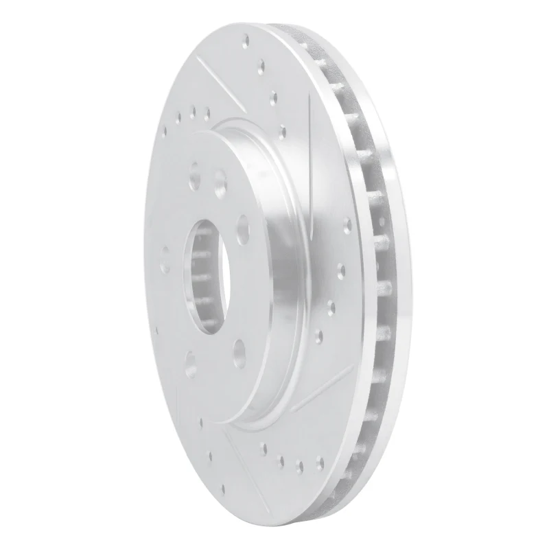 R1 11-16 Buick LaCrosse Front Right Drilled & Slotted Silver Brake Rotor - Image 5
