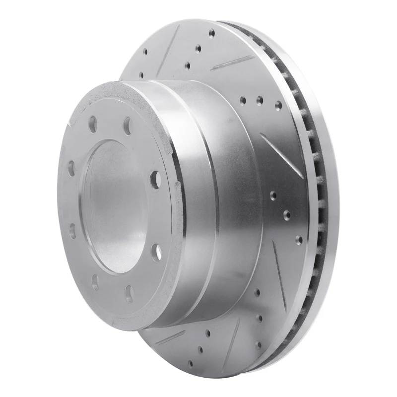 R1 11-22 Ford F-250 2WD (Super Duty) Rear Left Drilled & Slotted Silver Brake Rotor - Image 2
