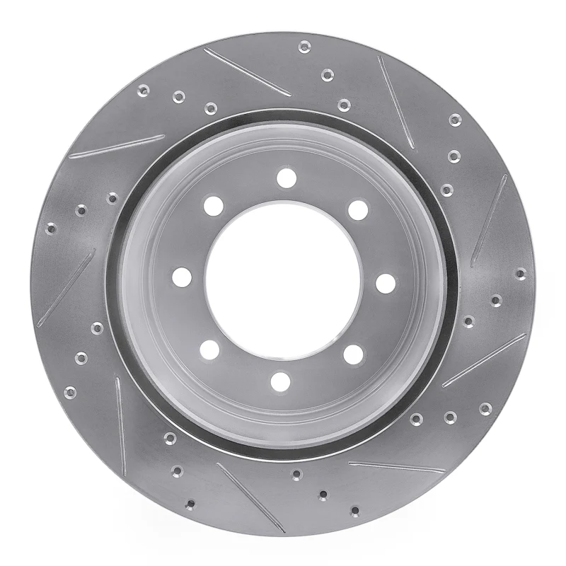 R1 11-22 Ford F-250 2WD (Super Duty) Rear Left Drilled & Slotted Silver Brake Rotor - Image 4
