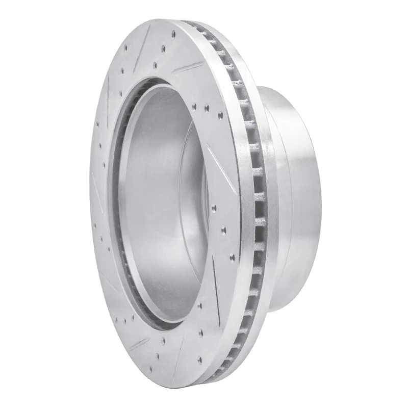 R1 11-22 Ford F-350 Super Duty 2WD Rear Right Drilled & Slotted Silver Brake Rotor - Image 2