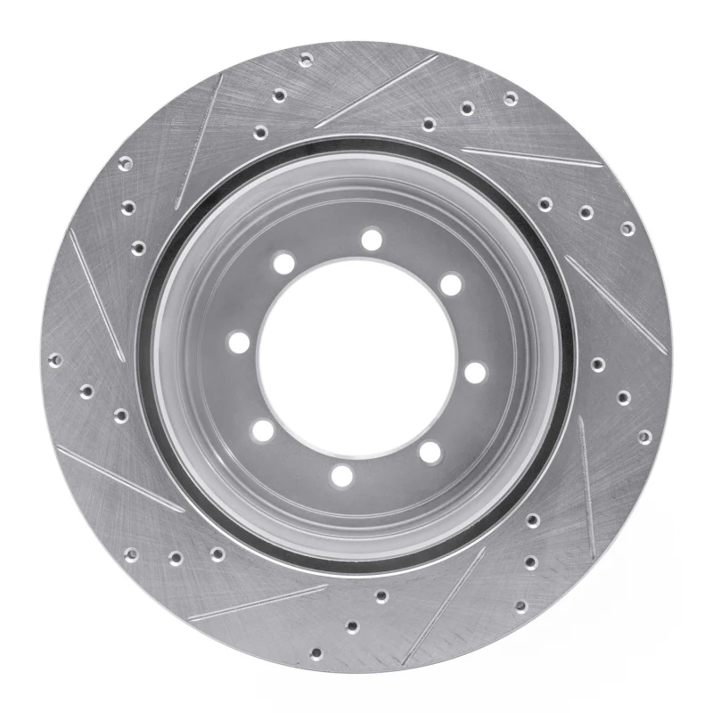 R1 11-22 Ford F-350 Super Duty 4WD Rear Right Drilled & Slotted Silver Brake Rotor - Image 5