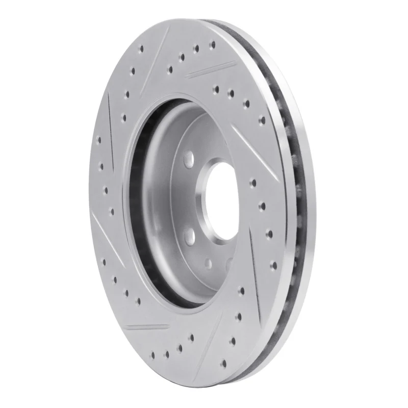 R1 11-23 Chevrolet CRUZE (Mexico) Front Right Drilled & Slotted Silver Brake Rotor - Image 4