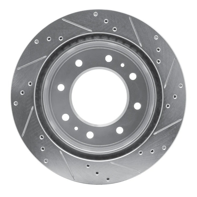 R1 11-25 Chevy Silverado 2500 HD/2500 HD Classic Rear Left Drilled & Slotted Silver Brake Rotor - Image 4