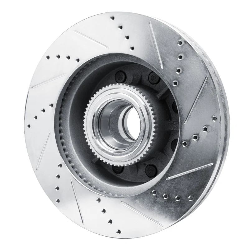R1 11-25 Ford F-250 2WD (Super Duty) Front Left Drilled & Slotted Silver Brake Rotor - Image 3
