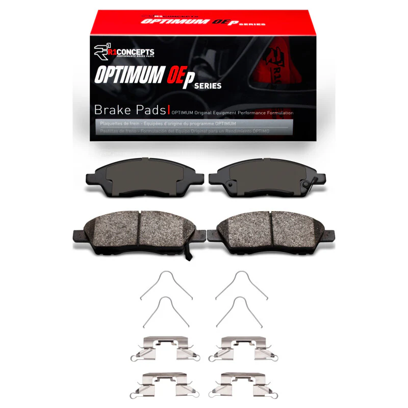 R1 11-25 Nissan March (Mexico) Front Optimum OE Brake Pads & Hardware Kit