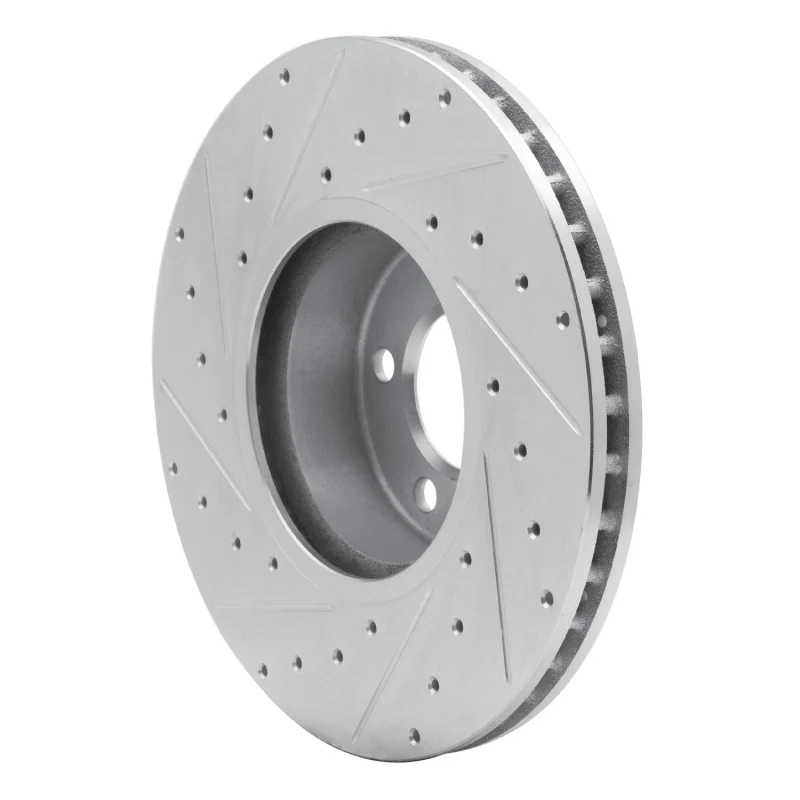 R1 12-21 BMW 340I xDrive Front Right Drilled & Slotted Silver Brake Rotor - Image 5