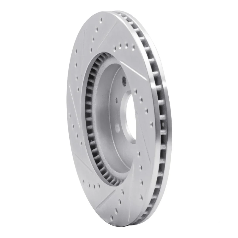 R1 12-23 Hyundai ACCENT Front Right Drilled & Slotted Silver Brake Rotor - Image 2