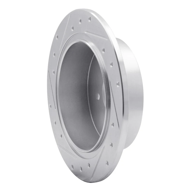 R1 12-23 Subaru Impreza Rear Right Drilled & Slotted Silver Brake Rotor - Image 4