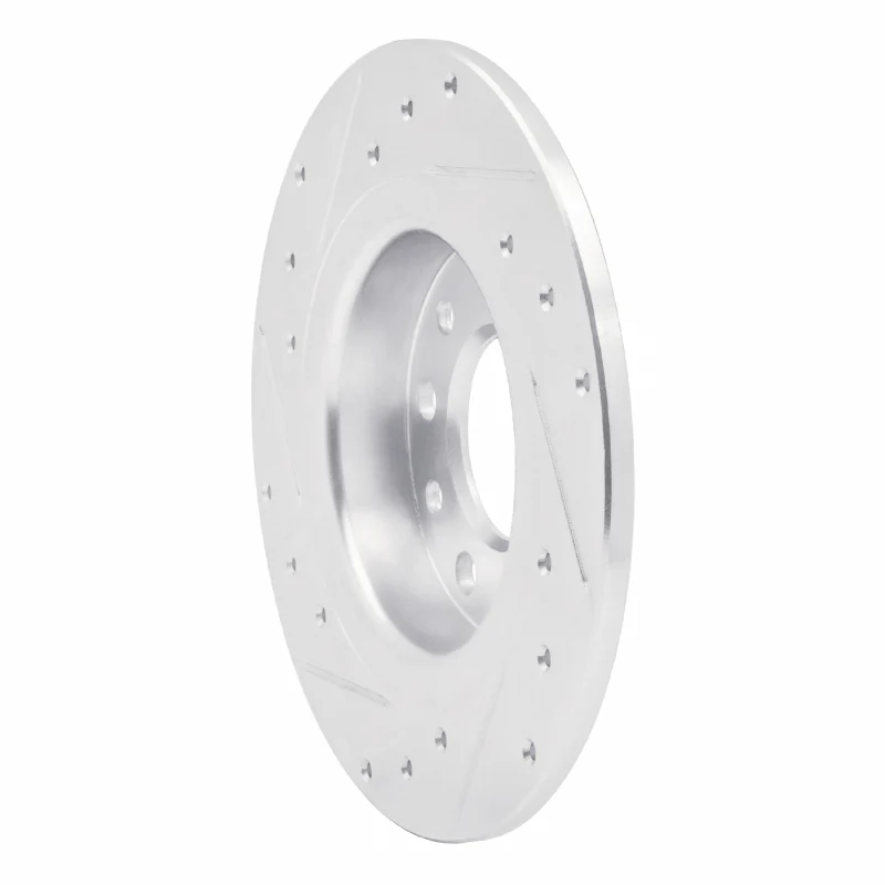 R1 13-16 Dodge DART Rear Right Drilled & Slotted Silver Brake Rotor - Image 5