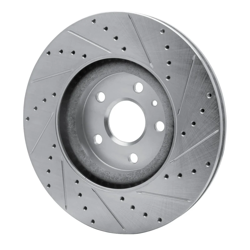 R1 13-19 Buick Regal Front Left Drilled & Slotted Silver Brake Rotor - Image 2