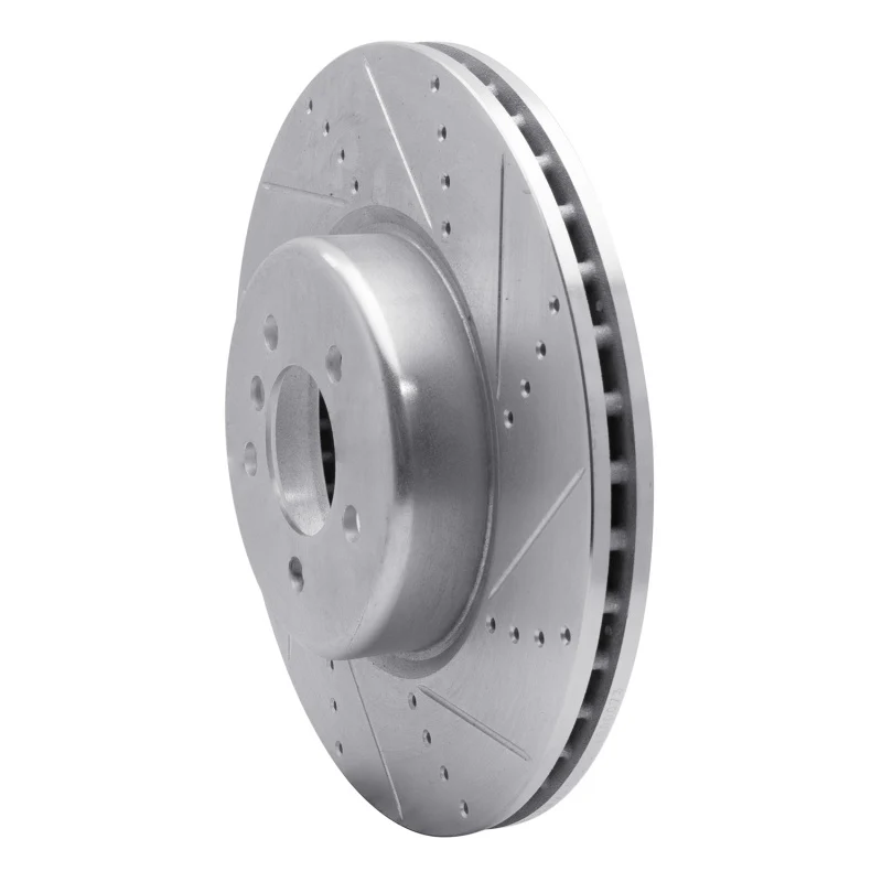 R1 13-20 BMW 335I xDrive Front Right Drilled & Slotted Silver Brake Rotor - Image 5