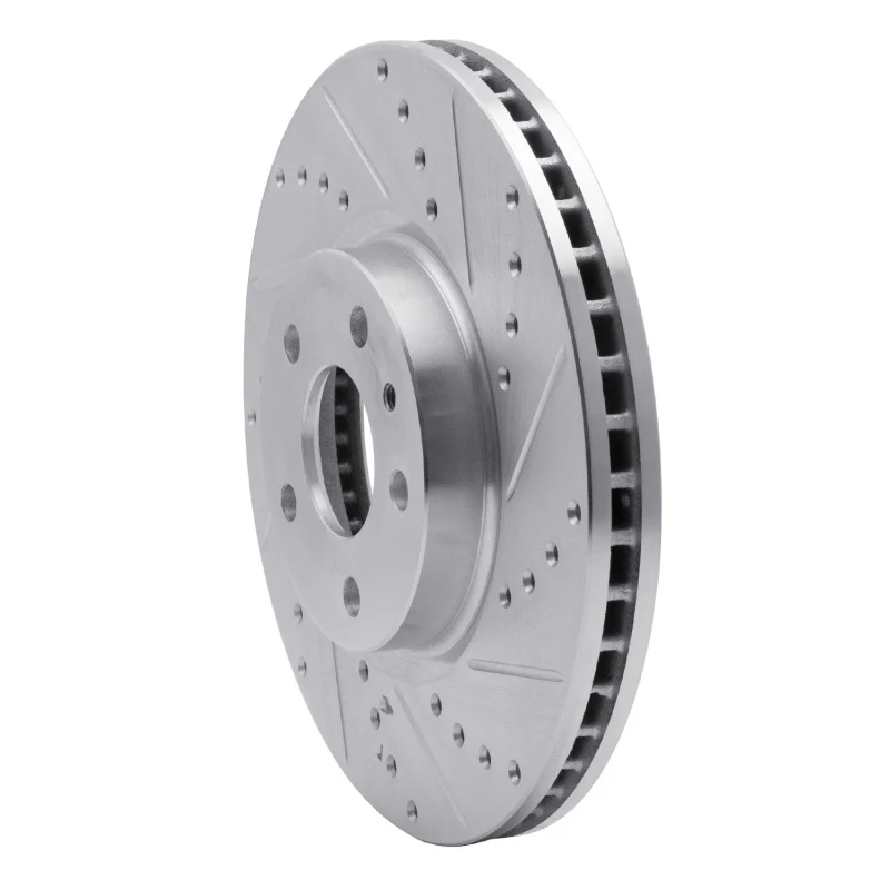 R1 13-20 Ford Special SERVICE POLICE Sedan Front Right Drilled & Slotted Silver Brake Rotor - Image 4