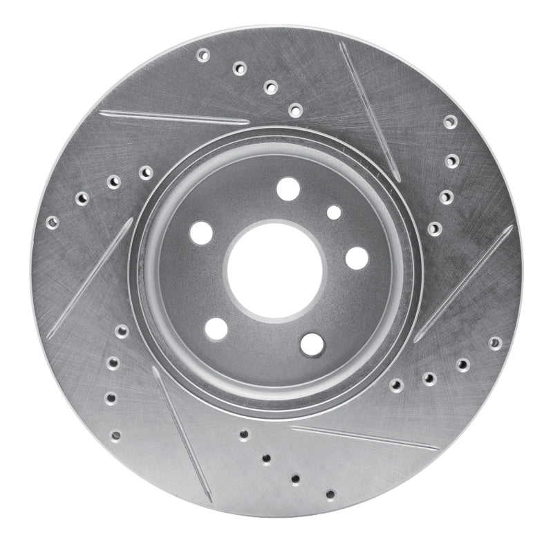 R1 13-22 Buick Encore Front Left Drilled & Slotted Silver Brake Rotor - Image 5