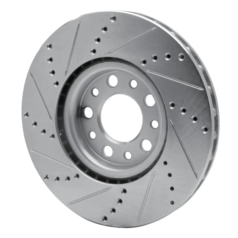 R1 13-23 Chrysler 200 Front Right Drilled & Slotted Silver Brake Rotor - Image 5