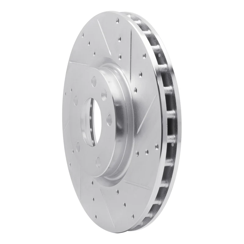 R1 14-19 Chevrolet Corvette Front Right Drilled & Slotted Silver Brake Rotor - Image 3