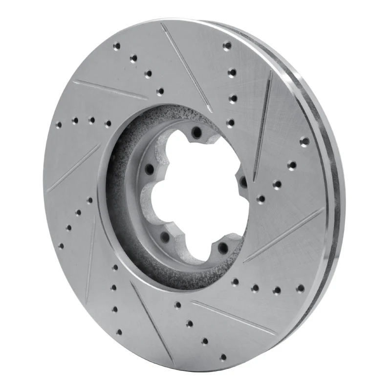 R1 14-19 Ford Transit (Mexico) Front Left Drilled & Slotted Silver Brake Rotor - Image 4