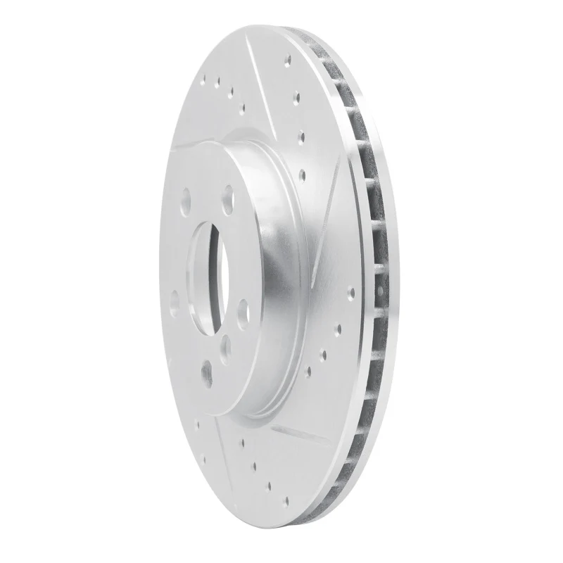 R1 14-21 Mini Cooper (Excl Clubman) Front Right Drilled & Slotted Silver Brake Rotor - Image 4