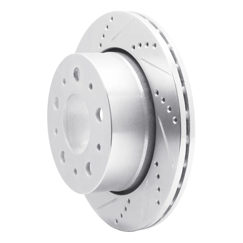 R1 14-21 Ram Promaster 2500 Rear Left Drilled & Slotted Silver Brake Rotor - Image 5