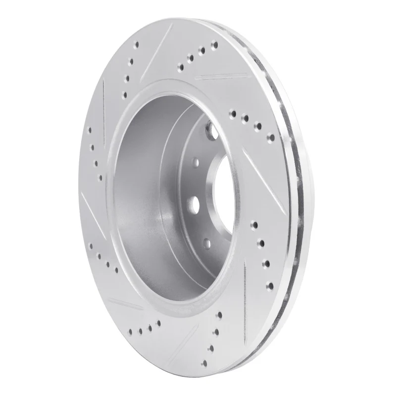 R1 14-21 Ram Promaster 2500 Rear Right Drilled & Slotted Silver Brake Rotor - Image 4