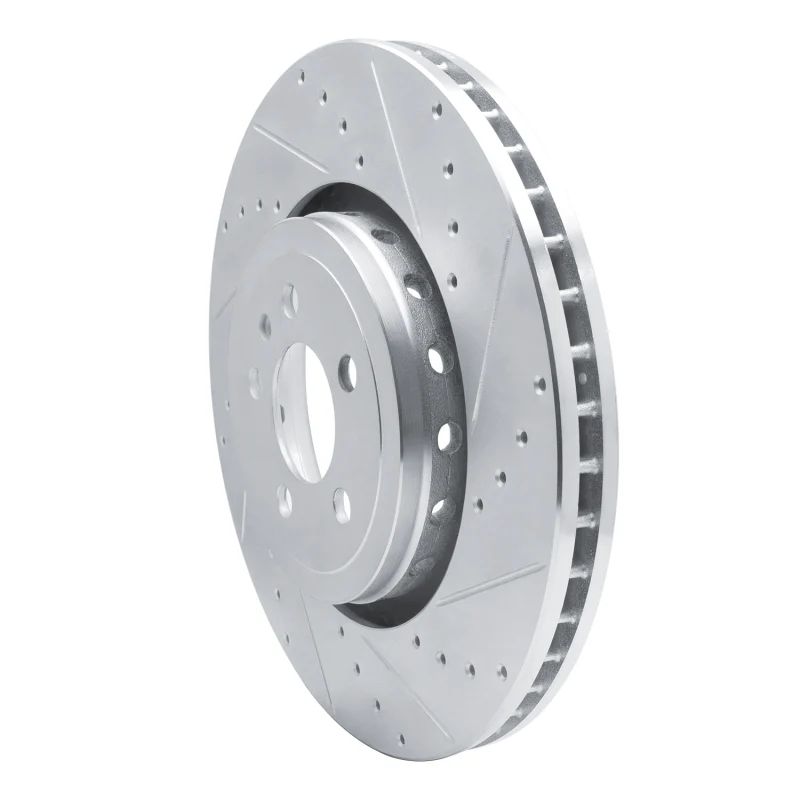 R1 14-23 Dodge Charger Front Right Drilled & Slotted Silver Brake Rotor - Image 5