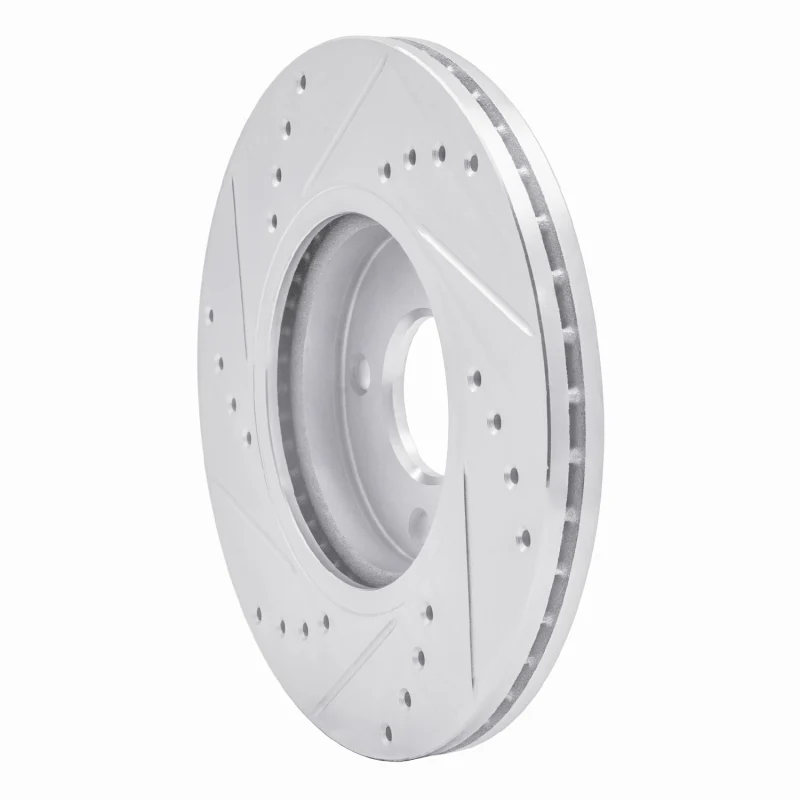 R1 14-23 Ford Fiesta (USA/Canada) Front Right Drilled & Slotted Silver Brake Rotor - Image 5