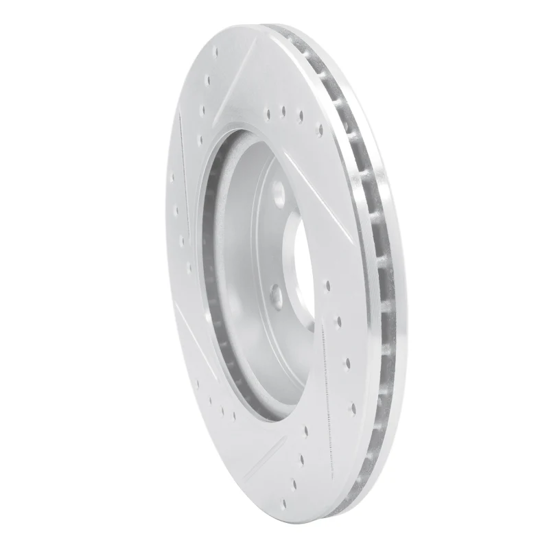 R1 14-24 Mini Cooper (Excl Clubman) Front Right Drilled & Slotted Silver Brake Rotor - Image 3