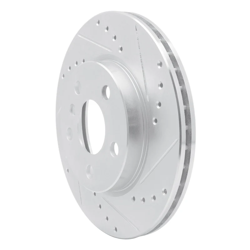 R1 14-24 Mini Cooper (Excl Clubman) Front Right Drilled & Slotted Silver Brake Rotor - Image 5