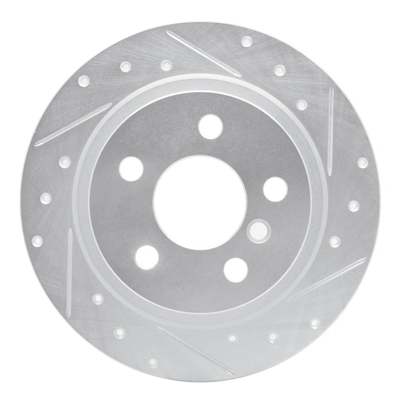 R1 14-25 BMW 220i (Mexico) Rear Right Drilled & Slotted Silver Brake Rotor