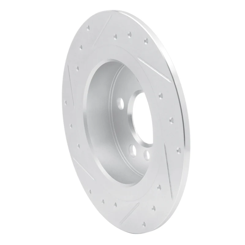 R1 14-25 BMW 220i (Mexico) Rear Right Drilled & Slotted Silver Brake Rotor - Image 3