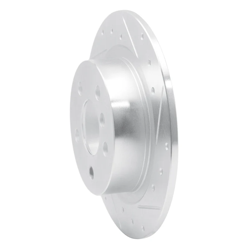 R1 14-25 BMW 220i (Mexico) Rear Right Drilled & Slotted Silver Brake Rotor - Image 5