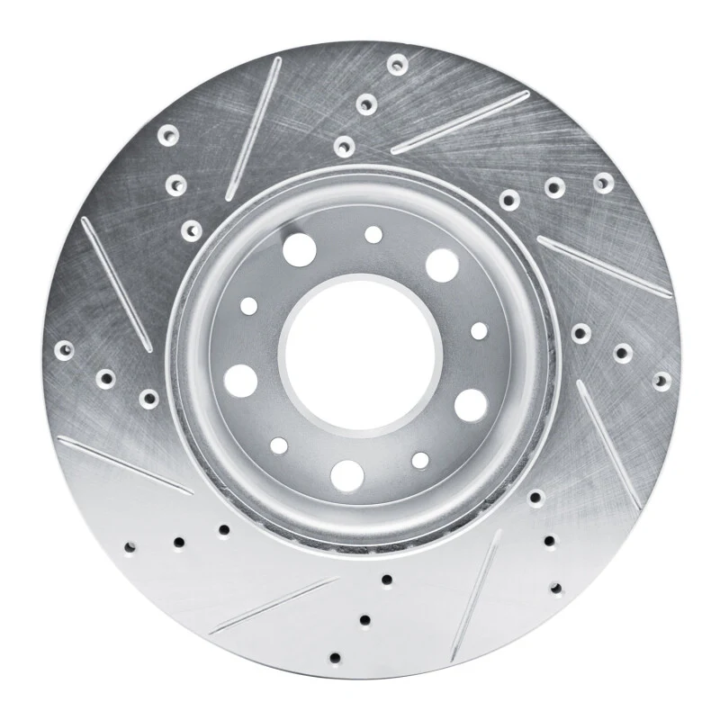 R1 14-25 Ram Promaster 1500 Front Right Drilled & Slotted Silver Brake Rotor - Image 4