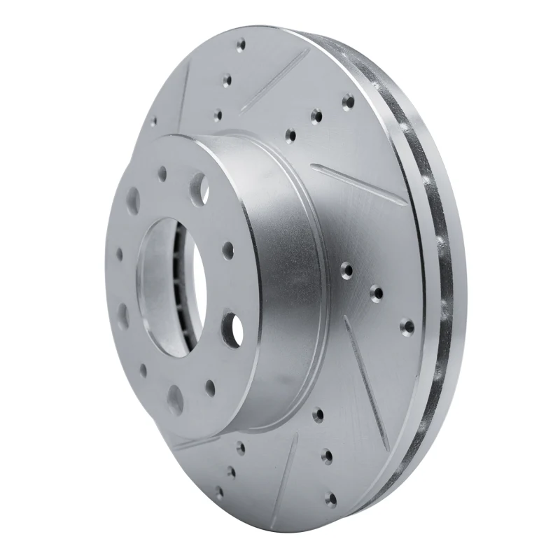 R1 14-25 Ram Promaster 2500 Front Left Drilled & Slotted Silver Brake Rotor - Image 4