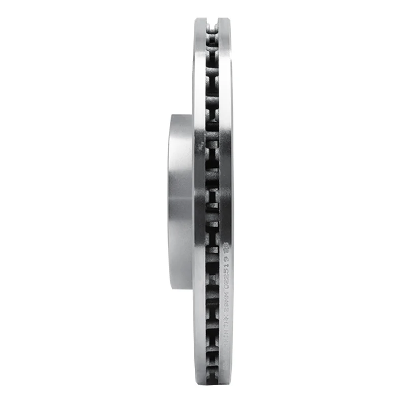 R1 15-19 Jaguar E-Pace Front Left Drilled & Slotted Silver Brake Rotor - Image 3