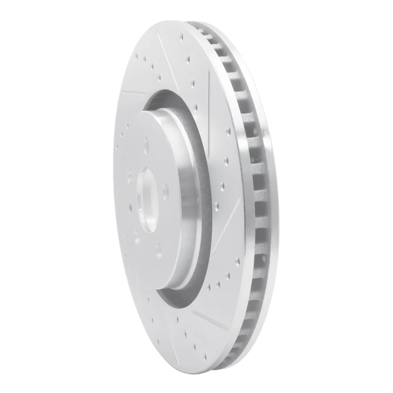 R1 15-21 Ford Fusion Front Right Drilled & Slotted Silver Brake Rotor - Image 4