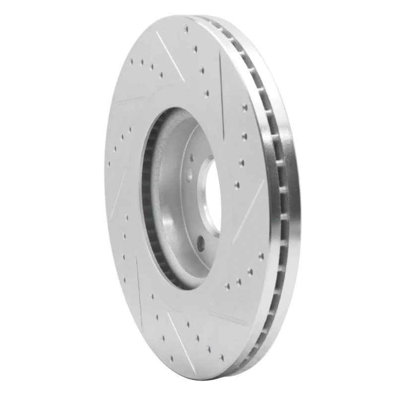 R1 15-21 Kia SEDONA Front Left Drilled & Slotted Silver Brake Rotor - Image 5