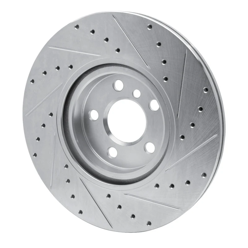 R1 15-25 BMW 228I Gran Coupe Front Left Drilled & Slotted Silver Brake Rotor - Image 3