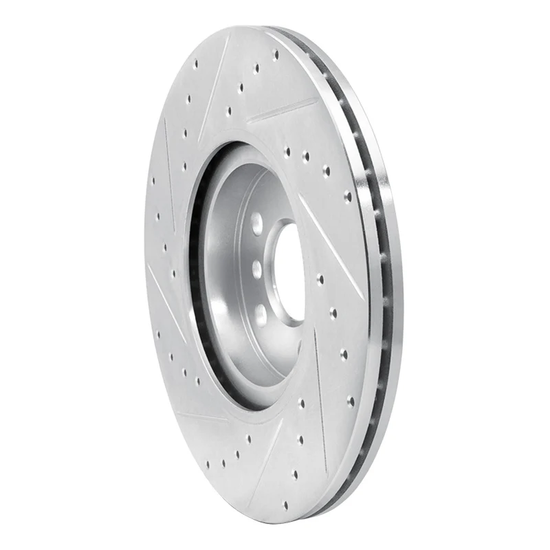 R1 15-25 BMW X1 (USA/Canada) Front Right Drilled & Slotted Silver Brake Rotor - Image 5