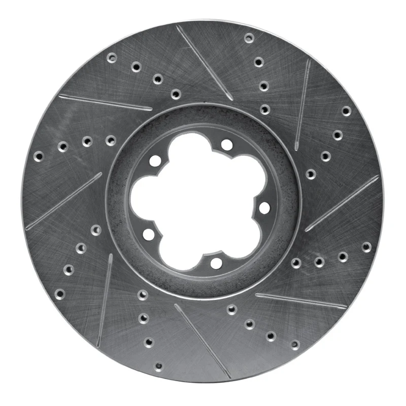 R1 15-25 Ford Transit-350 HD/DRW Front Left Drilled & Slotted Silver Brake Rotor - Image 3